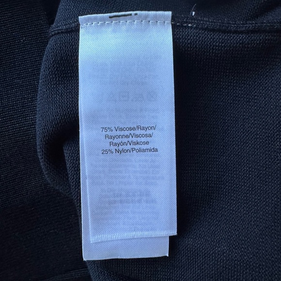 NWT DKNY Black Puff Sleeve V-Neck Sweater Short Sleeve Knit Holiday Top Size XL - Picture 5 of 9